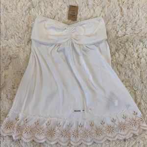 Hollister white tube top